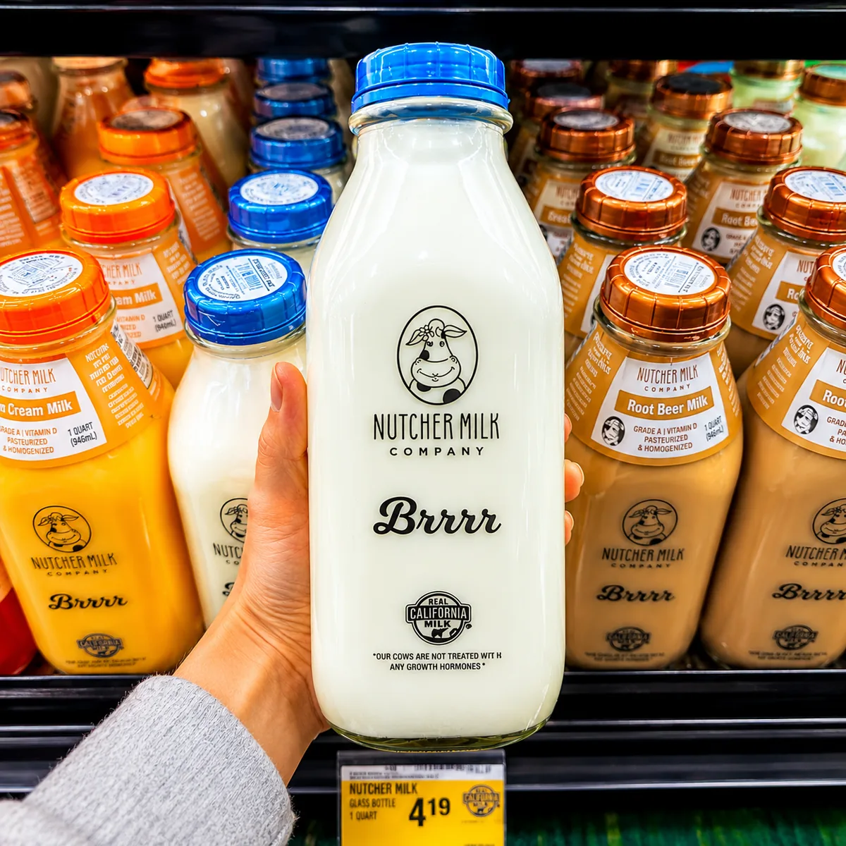 Nutcher Milk in its returnable glass bottle